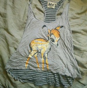 Disney Bambi gray tank top